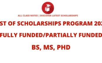 List of Scholarship Programs