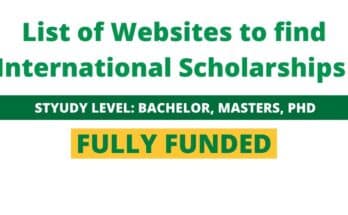 List of Websites to find International Scholarships