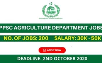 PPSC Agriculture Department Jobs