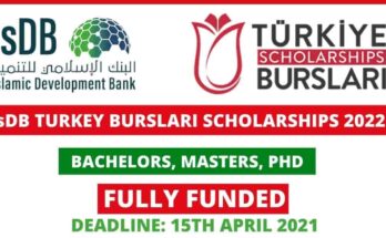IsDB Turkiye Burslari Scholarships