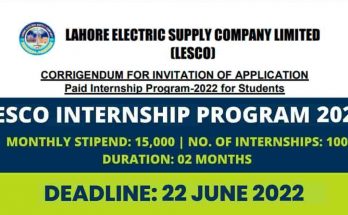 LESCO Internship 2022