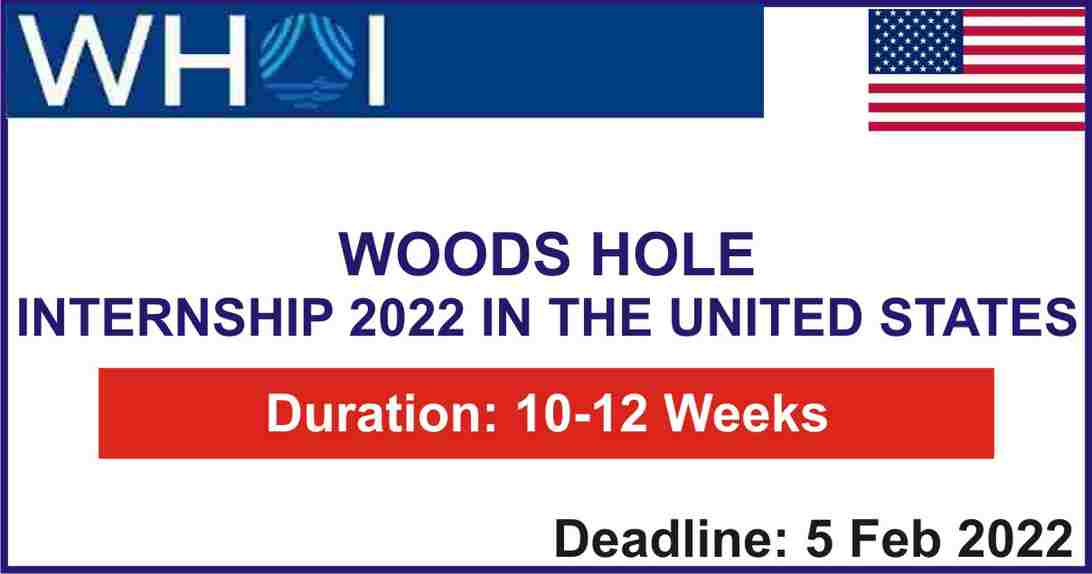 Woods Hole Internship 2022 in the United States