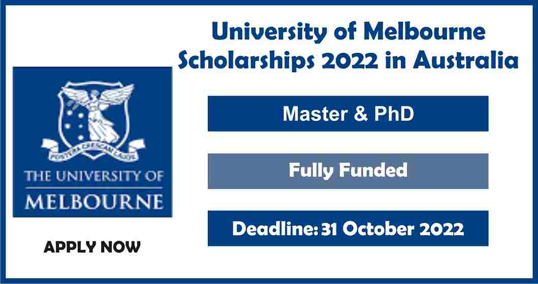 university of melbourne phd scholarships 2022