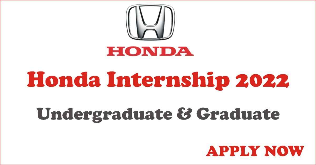 Honda Internship 2022 Apply Online