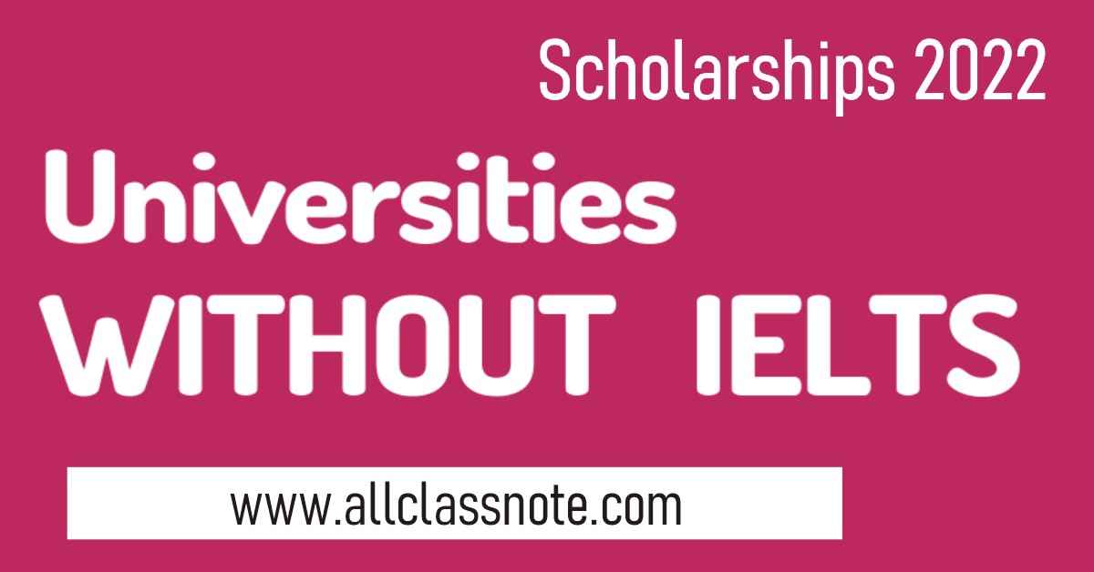 phd scholarship 2022 without ielts
