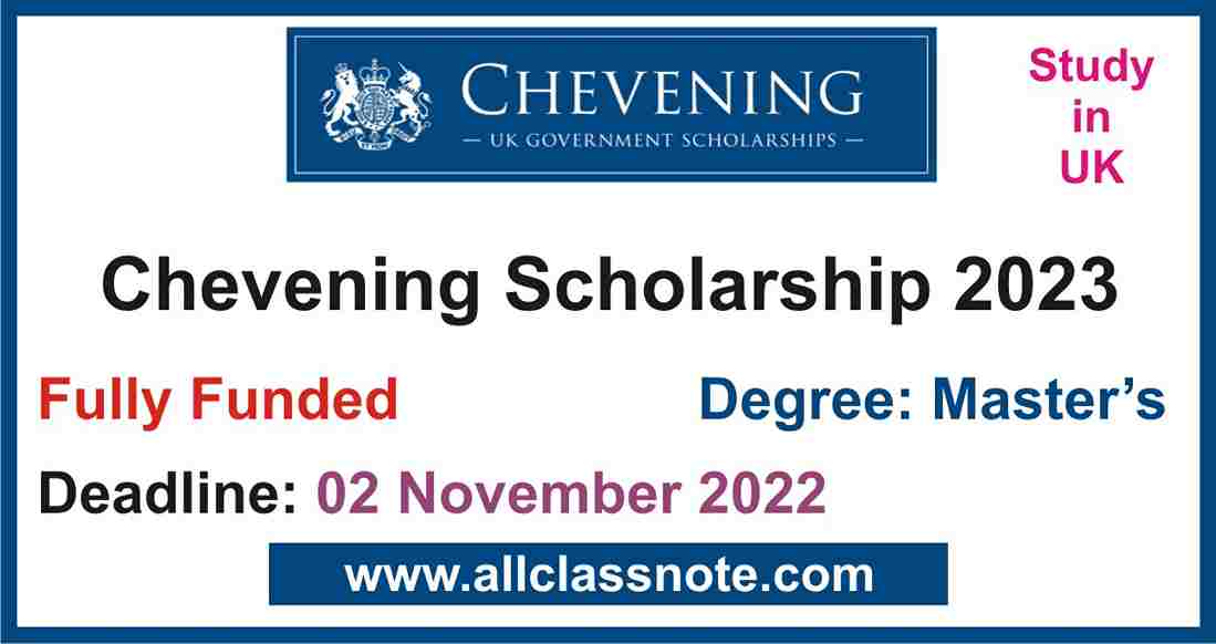 Chevening Scholarship 2023 Fully Funded 8434