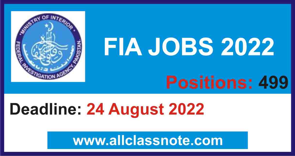 FIA Jobs 2022 (Apply Now)