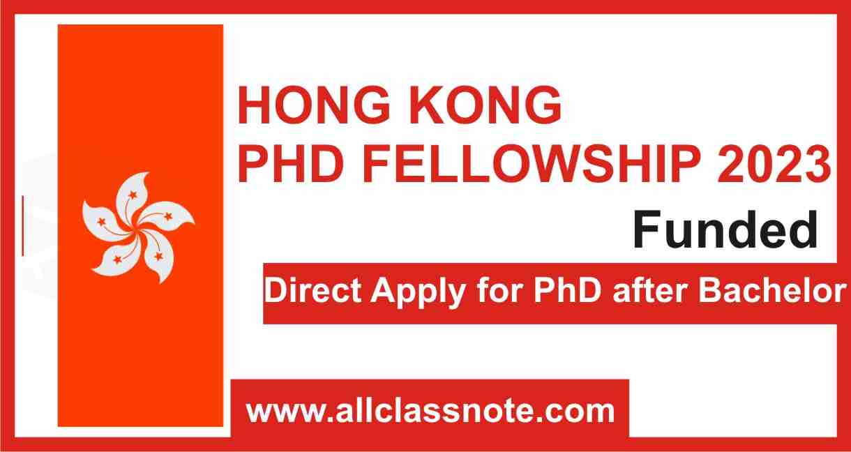 hong kong phd scholarship 2023