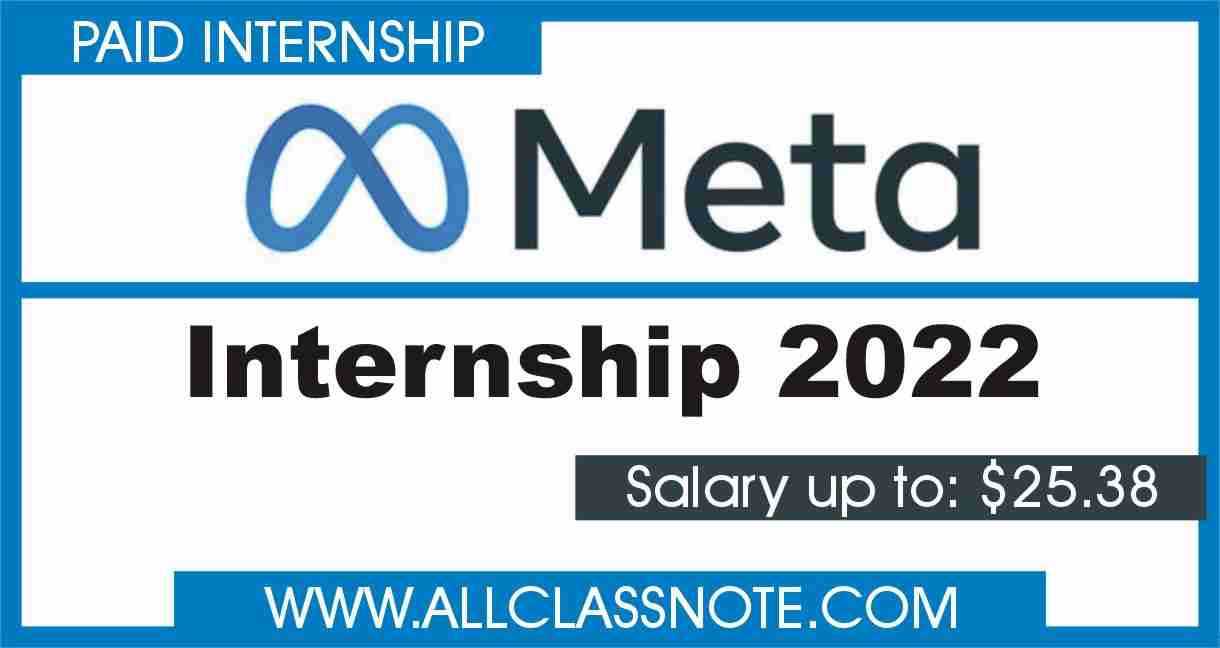 META Internship 2022 (Paid Internship)