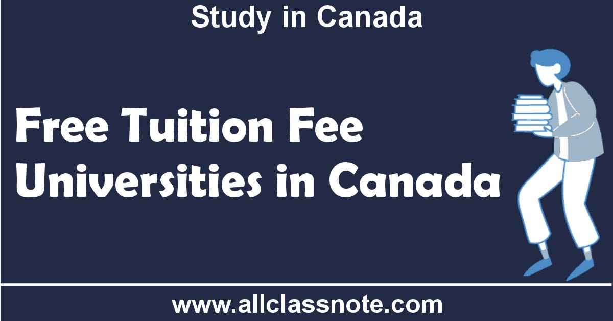 tuition free universities in canada for phd