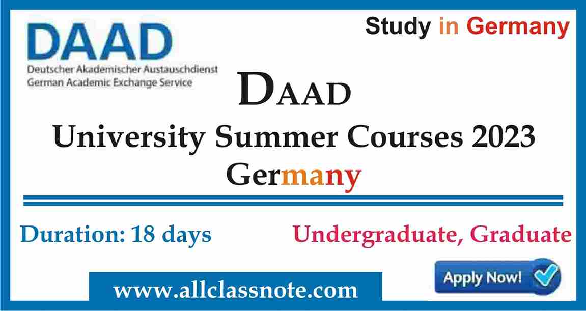 DAAD University Summer Courses 2023 Germany