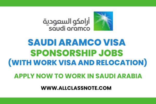 SAUDI Aramco Visa Sponsorship Jobs
