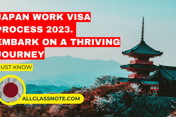 Japan Work Visa Process 2023