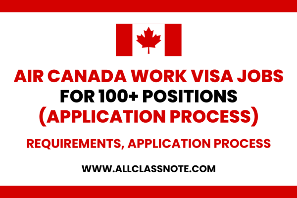 Air Canada Work VISA Jobs