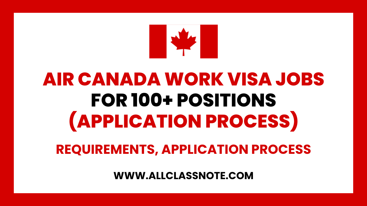 Air Canada Work VISA Jobs