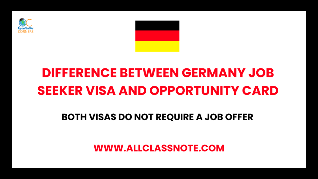 Difference Between Germany Job Seeker Visa and Opportunity Card