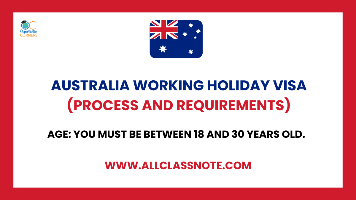 Australia Working Holiday VISA